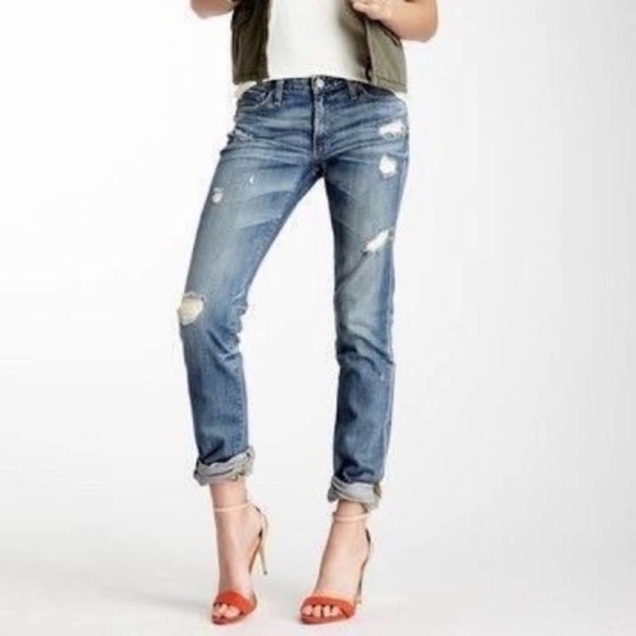 Ag Adriano Goldschmied Denim - AG Adriano Goldschmied premiere skinny straight jeans size 26 distressed jeans